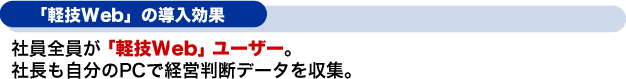 社長も自分のPCで経営判断データを収集