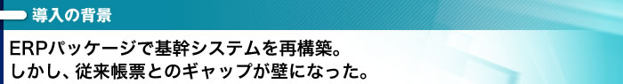 ERPパッケージで基幹システムを再構築。しかし従来帳票とのギャップが壁になった